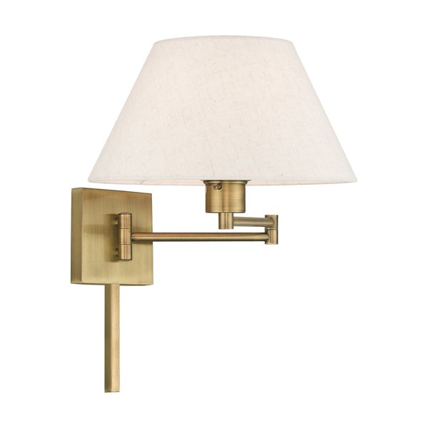 Swing Arm Wall Lamps 1 Light Antique Brass Swing Arm Wall Lamp