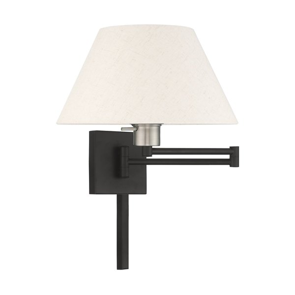 Swing Arm Wall Lamps 1 Light Black Swing Arm Wall Lamp