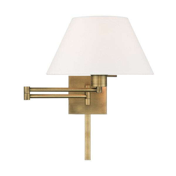 Swing Arm Wall Lamps 1 Light Antique Bra