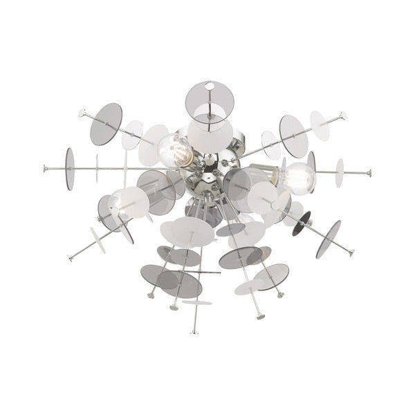 Circulo 4 Light Polished Chrome Ceiling Mount