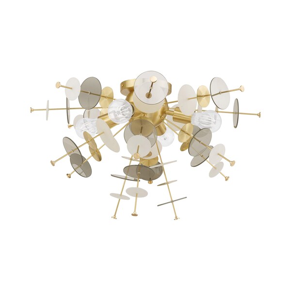 Circulo 4 Light Satin Brass Ceiling Mount