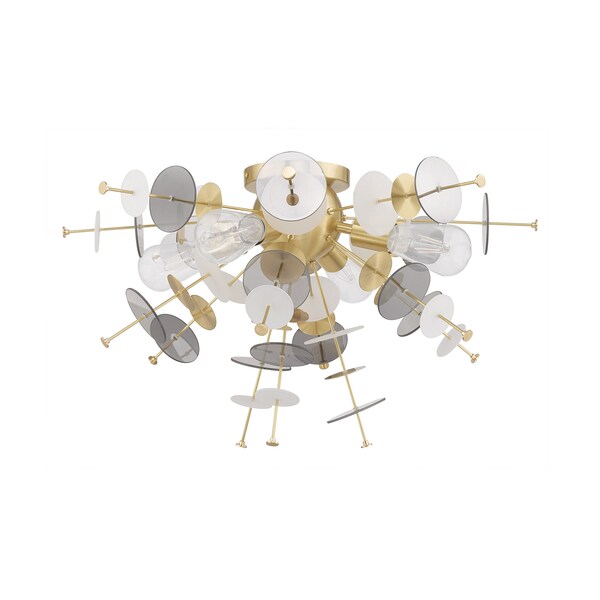 Circulo 4 Light Satin Brass Ceiling Mount