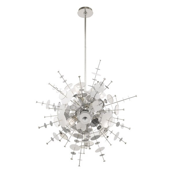 Circulo 6 Light Polished Chrome Pendant