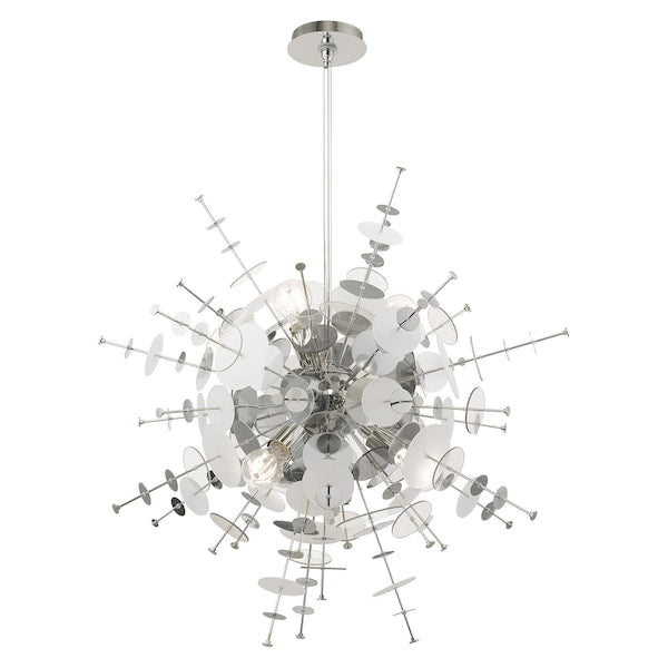 Circulo 6 Light Polished Chrome Pendant