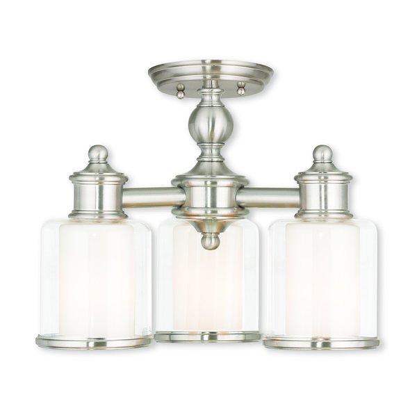 Middlebush 3 Light Brushed Nickel Conver
