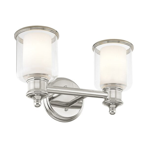 Middlebush 2 Light Polished Nickel Bath