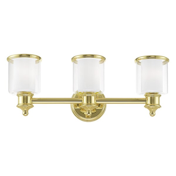Middlebush 3 Light Polished Brass Bath Vanity