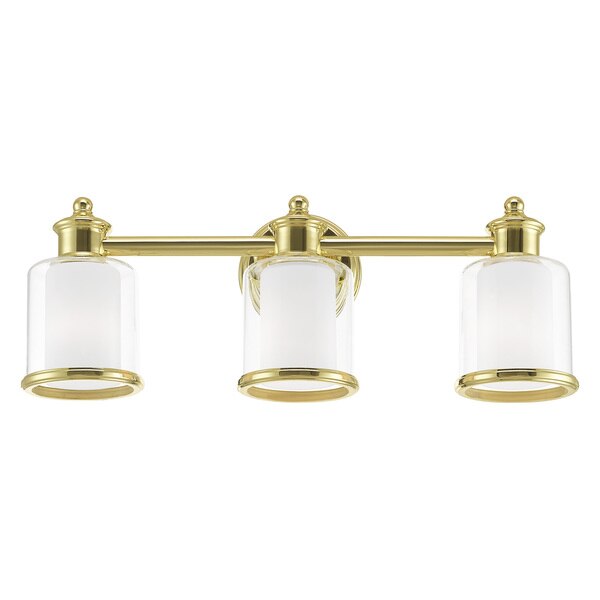 Middlebush 3 Light Polished Brass Bath Vanity