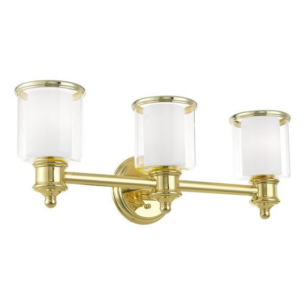 Middlebush 3 Light Polished Brass Bath Vanity