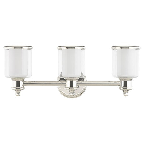 Middlebush 3 Light Polished Nickel Bath Vanity