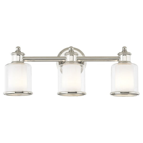 Middlebush 3 Light Polished Nickel Bath Vanity