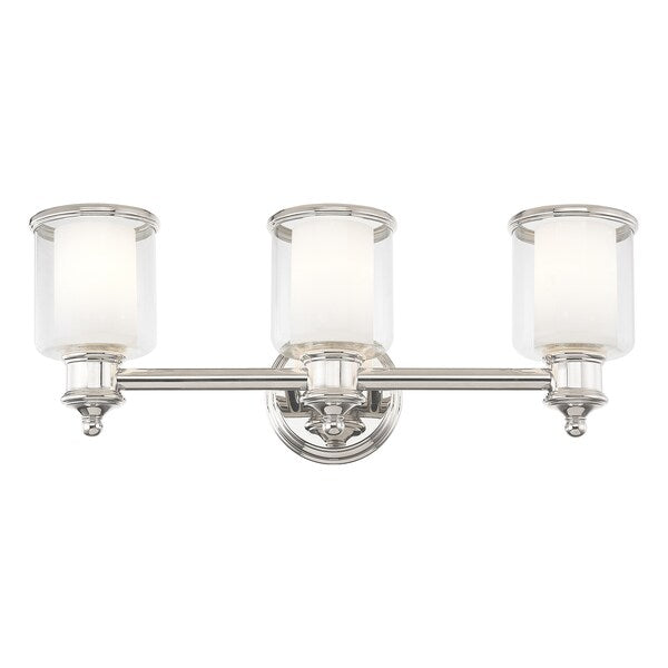 Middlebush 3 Light Polished Nickel Bath Vanity