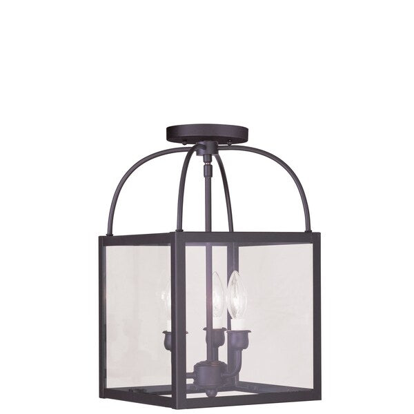 Milford 3 Light Bronze Convertible Mini Pendant/Ceiling Mount