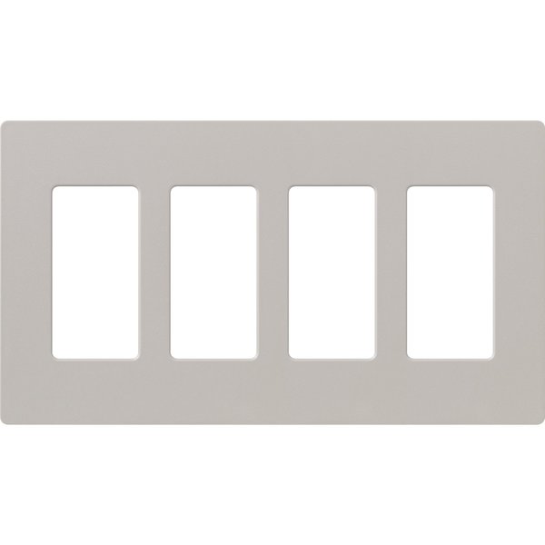 Designer Wall Plates, Number of Gangs: 4 Satin Finish, Taupe