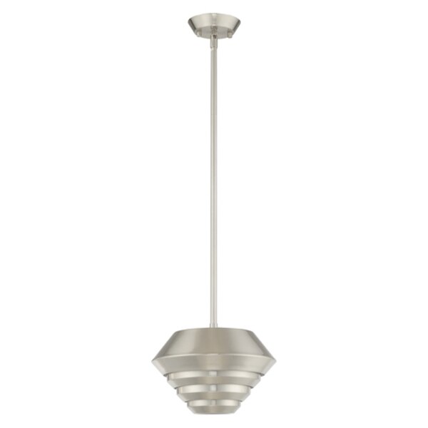 Amsterdam 1 Light Brushed Nickel Mini Pendant