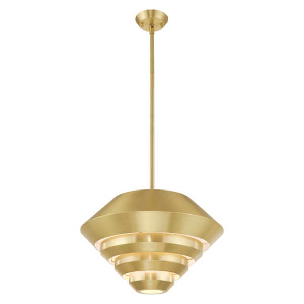 Amsterdam 1 Light Satin Brass Mini Pendant