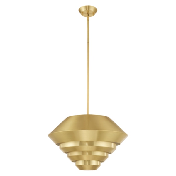 Amsterdam 1 Light Satin Brass Mini Pendant