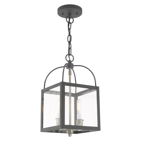 Milford 2 Light Scandinavian Gray Convertible Pendant/Ceiling Mount