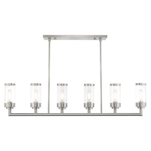 Hillcrest 6 Light Brushed Nickel Linear
