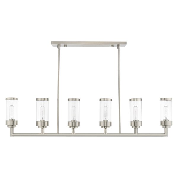 Hillcrest 6 Light Brushed Nickel Linear