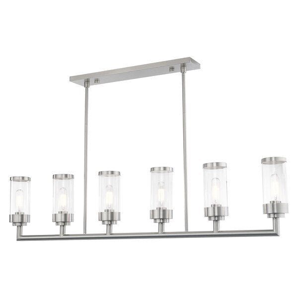 Hillcrest 6 Light Brushed Nickel Linear
