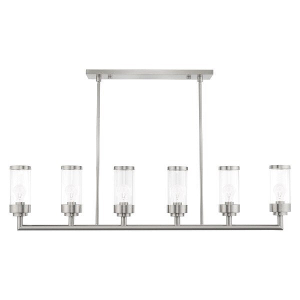 Hillcrest 6 Light Brushed Nickel Linear