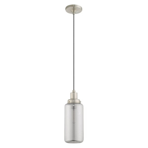 Art Glass Mini Pendants 1 Light Brushed Nickel Mini Pendant