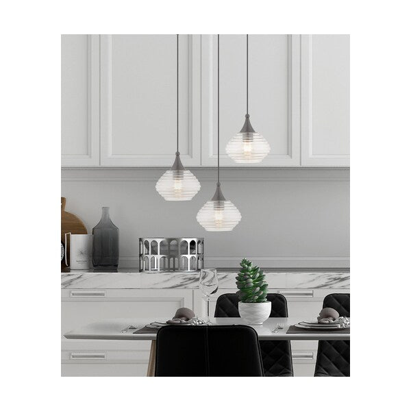 Art Glass Mini Pendants 1 Light English Bronze Mini Pendant