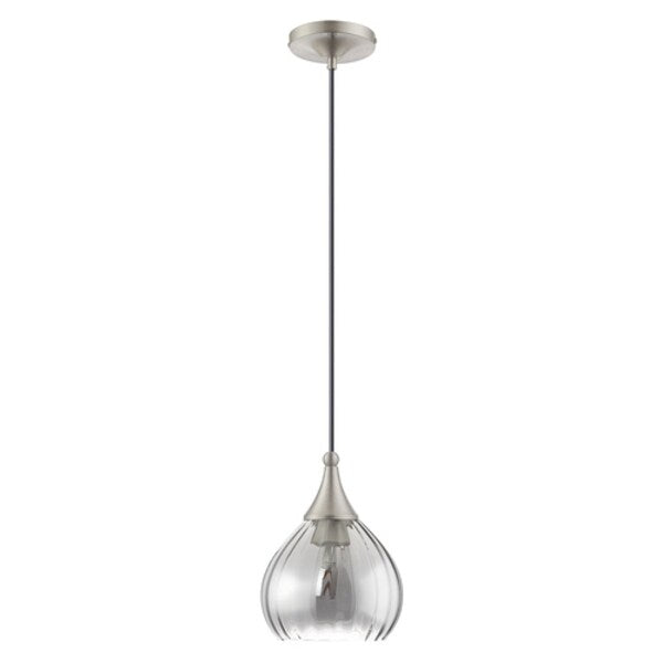 Art Glass Mini Pendants 1 Light Brushed Nickel Mini Pendant
