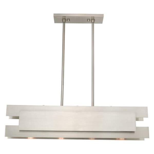 Varick 4 Light Brushed Nickel Linear Chandelier