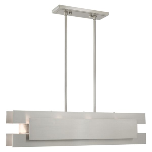 Varick 4 Light Brushed Nickel Linear Chandelier