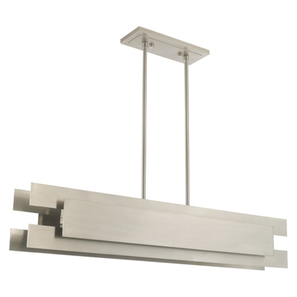 Varick 5 Light Brushed Nickel Linear Chandelier