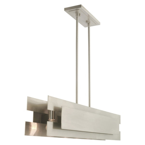 Varick 5 Light Brushed Nickel Linear Chandelier