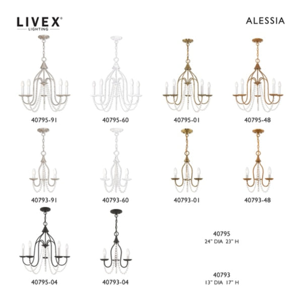 Alessia 3 Light Antique Gold Leaf Mini Chandelier