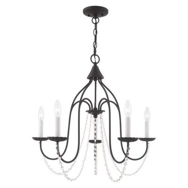 Alessia 5 Light Black Chandelier