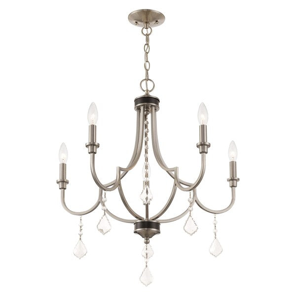 Glendale 5 Light Brushed Nickel Chandelier