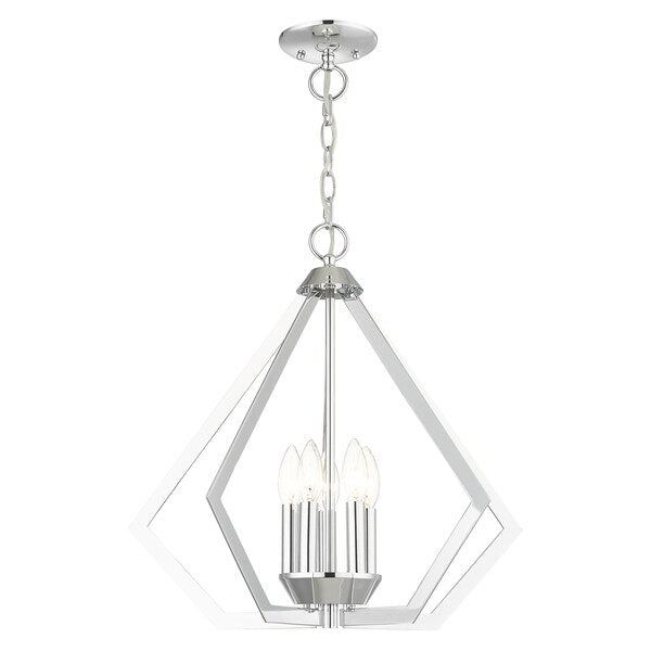 Prism 5 Light Polished Chrome Chandelier