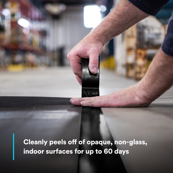 Duct Tape, 2 In x 60 yd, 10.5 mil, Black