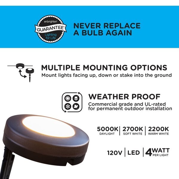 Seasons Landscape Lights, 110 ft., 12 Puck