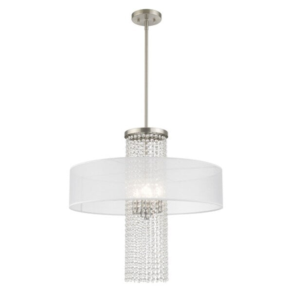 Bella Vista 4 Light Brushed Nickel Pendant Chandelier