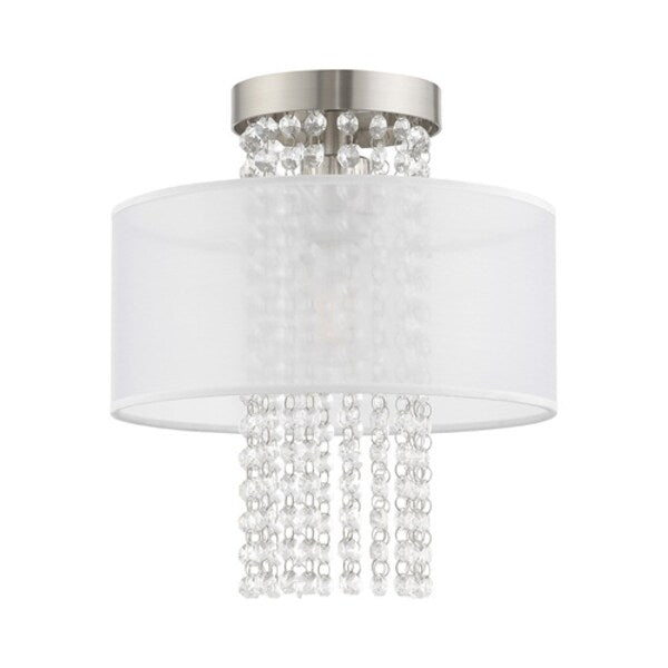 Bella Vista 1 Light Brushed Nickel Ceiling Mount