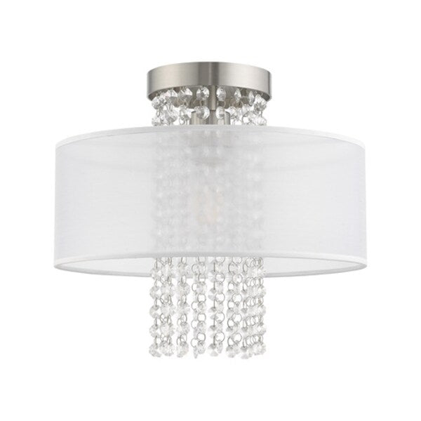 Bella Vista 1 Light Brushed Nickel Ceiling Mount