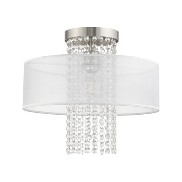 Bella Vista 1 Light Brushed Nickel Ceiling Mount