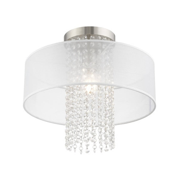 Bella Vista 1 Light Brushed Nickel Ceiling Mount