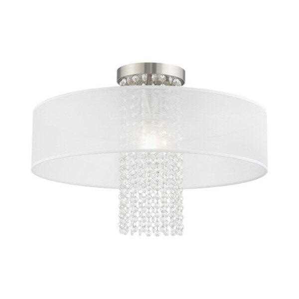 Bella Vista 1 Light Brushed Nickel Ceiling Mount