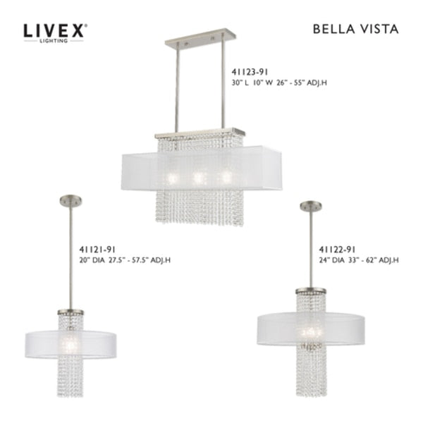 Bella Vista 1 Light Brushed Nickel ADA Wall Sconce