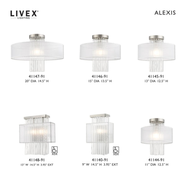 Alexis 1 Light Brushed Nickel ADA Wall Sconce