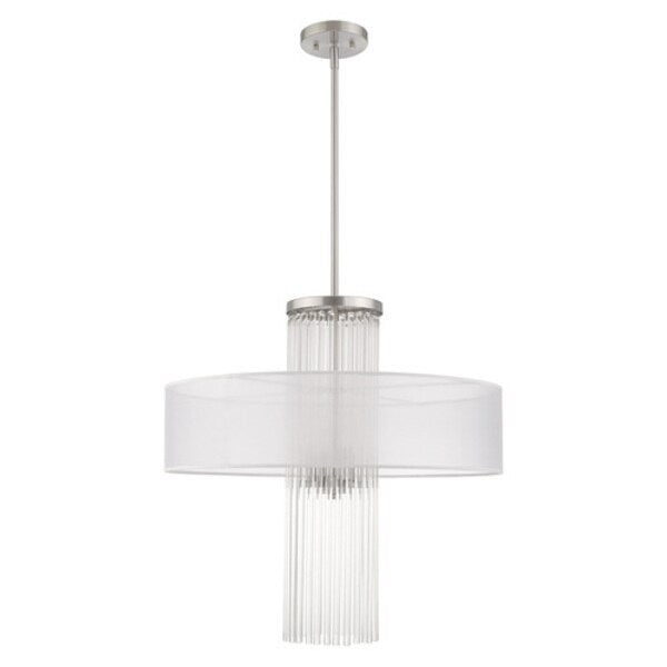 Alexis 4 Light Brushed Nickel Pendant Chandelier