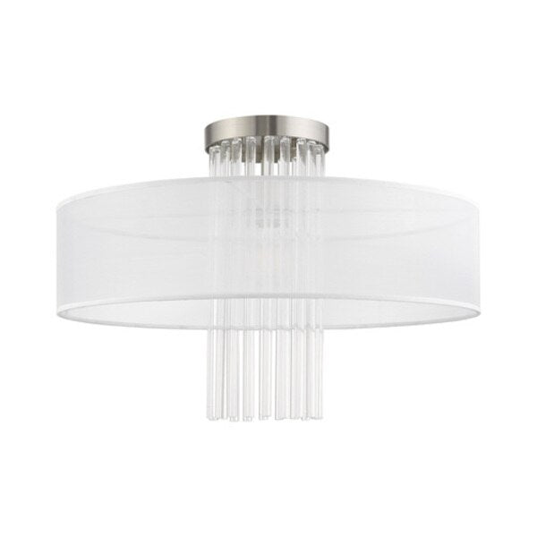Alexis 1 Light Brushed Nickel Ceiling Mount
