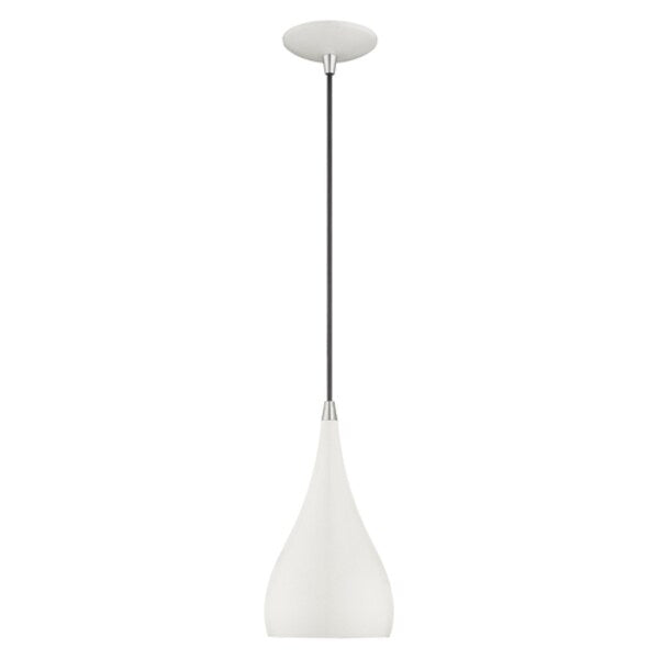 Metal Shade Mini Pendants 1 Light Shiny